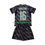 Camisolas de futebol França Mike Maignan 16 Guarda Redes Criança Equipamento Principal World Cup 2026 Manga Curta